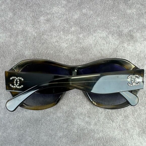 Chanel Acetate Crystal CC Shield Sunglasses 5497-B-A - Picture 12 of 14